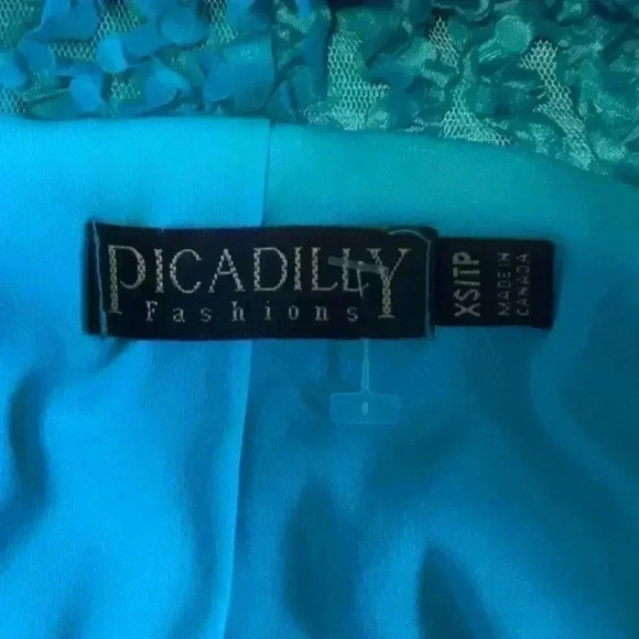 Piccadilly Women’s Teal Bling Blazer In Size XS - Picture 4 of 5